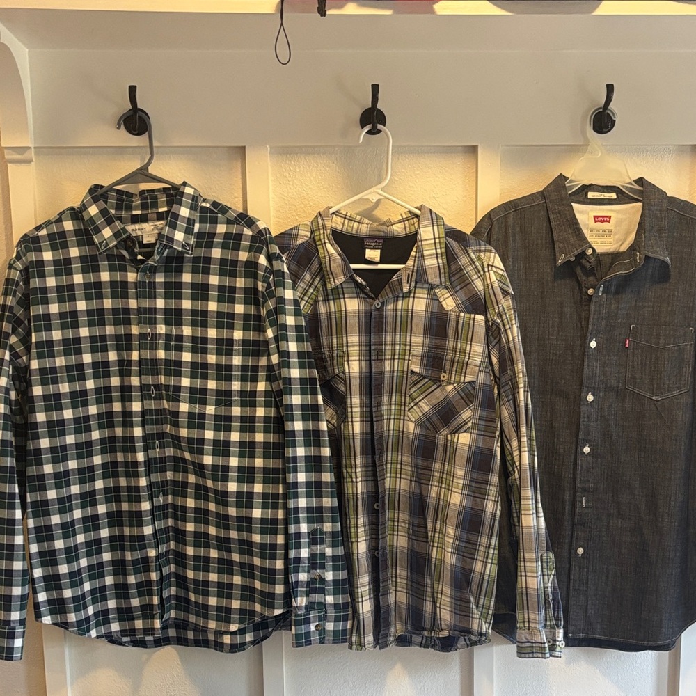 Men's Plaid and Denim Shirt Collection